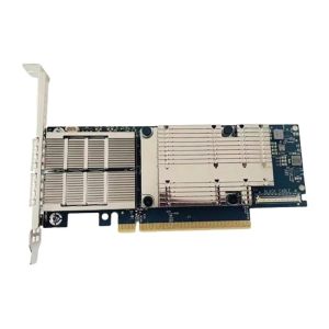 Nvidia MCX755106AS-HEAT ConnectX-7 HHHL Adapter Card, 200GbE (Default Mode) / NDR200 IB Dual-Port QSFP112 PCIe 5.0 x16 with x16 PCIe Extension Option Crypto Disabled Secure Boot Enabled Tall Bracket